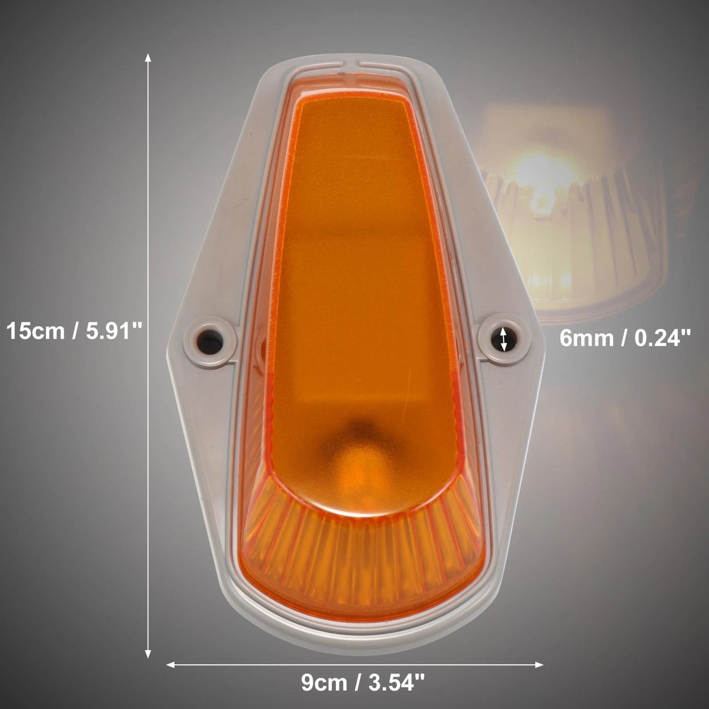 5 x Yellow LED Cab Marker Light Covers for Ford F-150 (1980-1997)