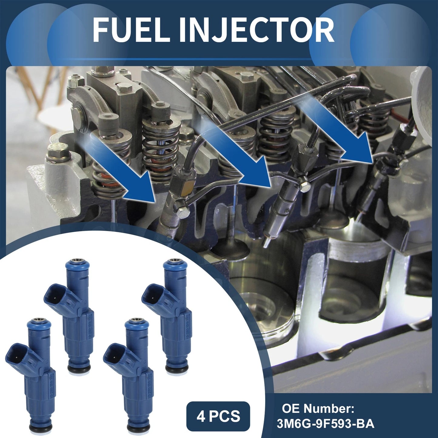 Fuel Injector 2 x No.3M6G-9F593-BA for Ford Focus Mk1 Hatchback (2005-2008)