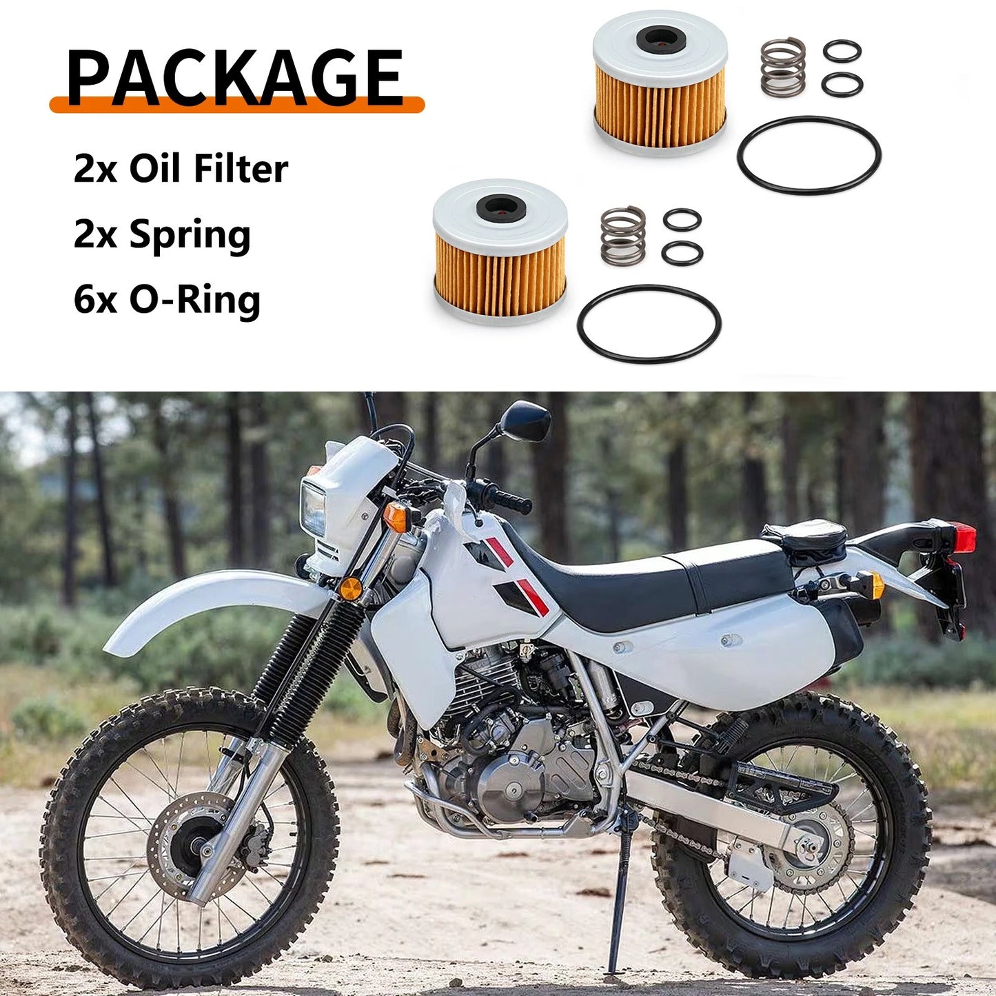 Oil Filter for Honda Big Red 250 ATC250ES/ATC250SX/ATC350X w/ Spring & O-Ring