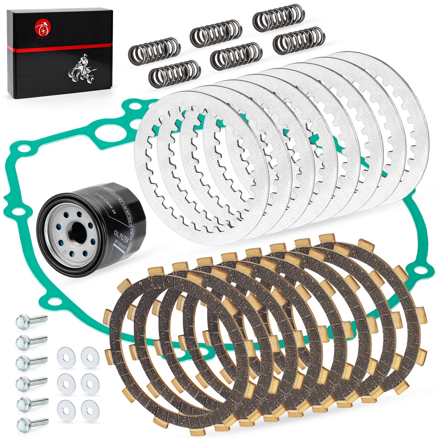Clutch Friction/Steel Plates Kit w/ Gasket for Yamaha YZF-R6S (2006–2009)