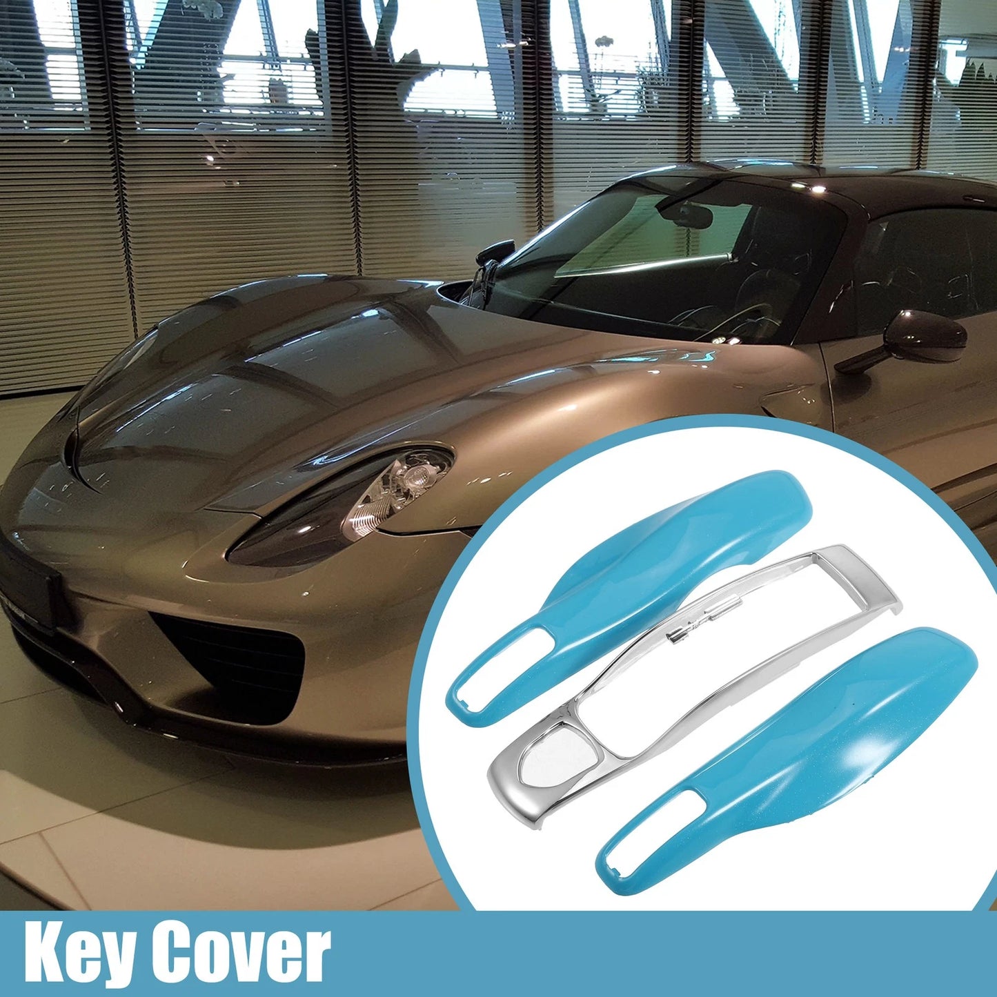 Remote Key Cover Shell Case for Porsche Macan Blue