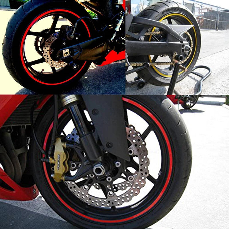 Orange Reflective Rim Stickers for Kawasaki NINJA Motorcycle