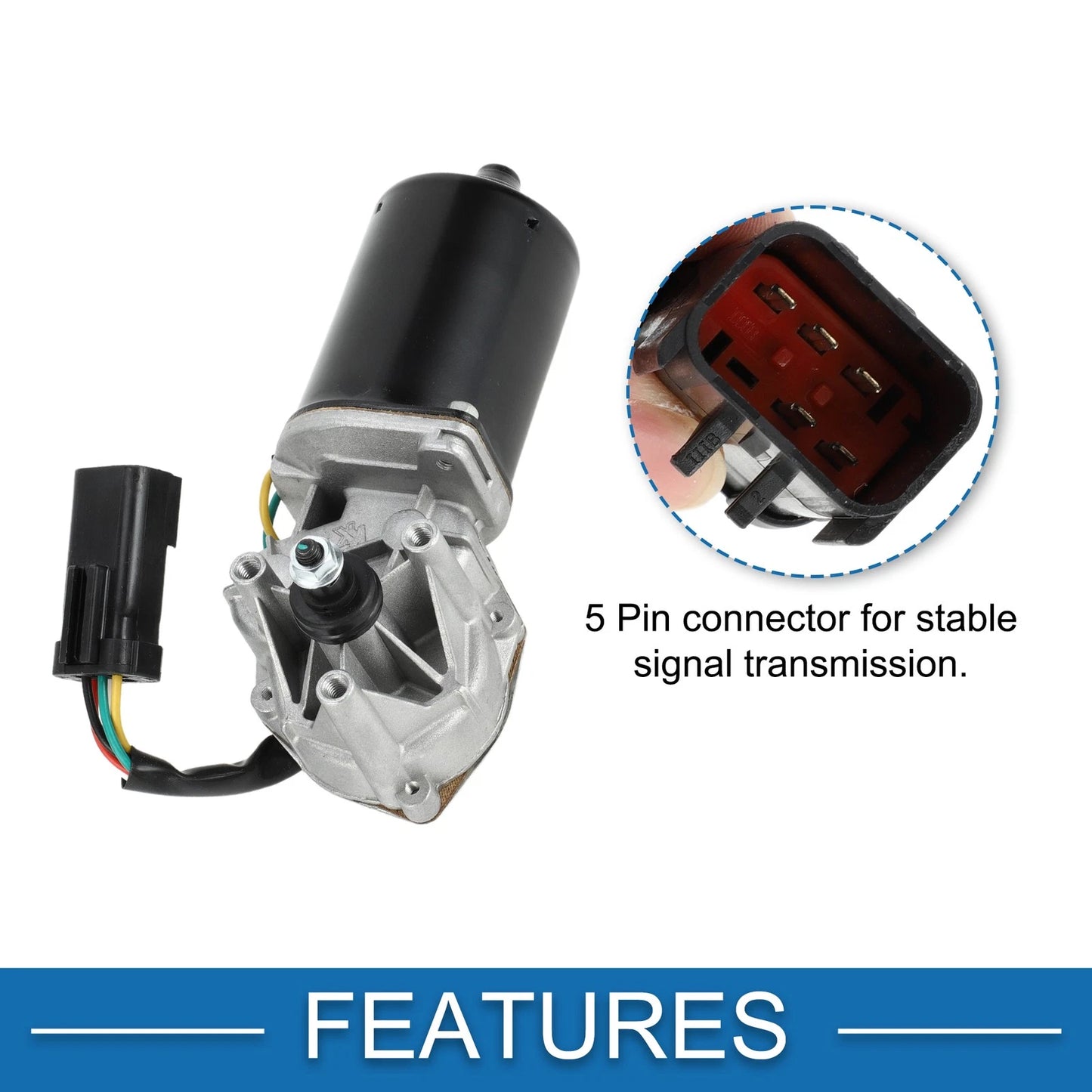Windshield Wiper Motor for Jeep Cherokee 2000-2001 (2 x No. 55155297AB, 55155300AB)