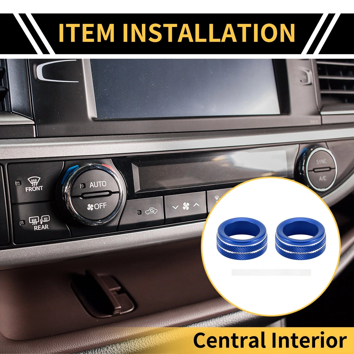 Audio Volume Tune Switch Knob Cover Ring for Toyota Tacoma (2020-2023)