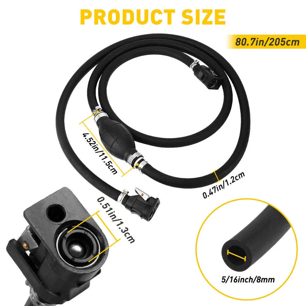 5/16" Marine Outboard Gas/Fuel Hose Line Assembly for OMC/Mercury/BRP