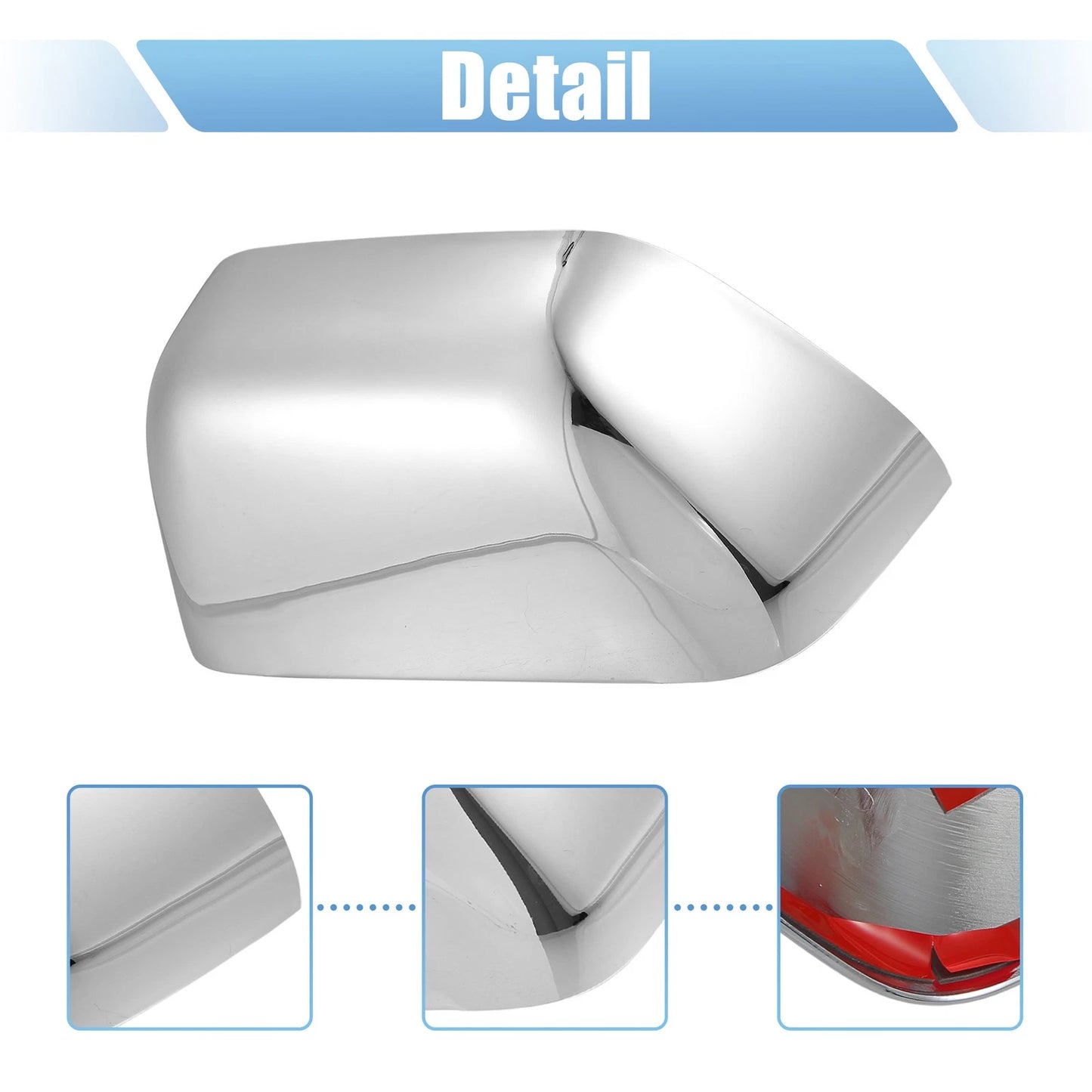 Chrome Plated Top Half Mirror Covers for Ford F-250 F-350 F-450 F-550
