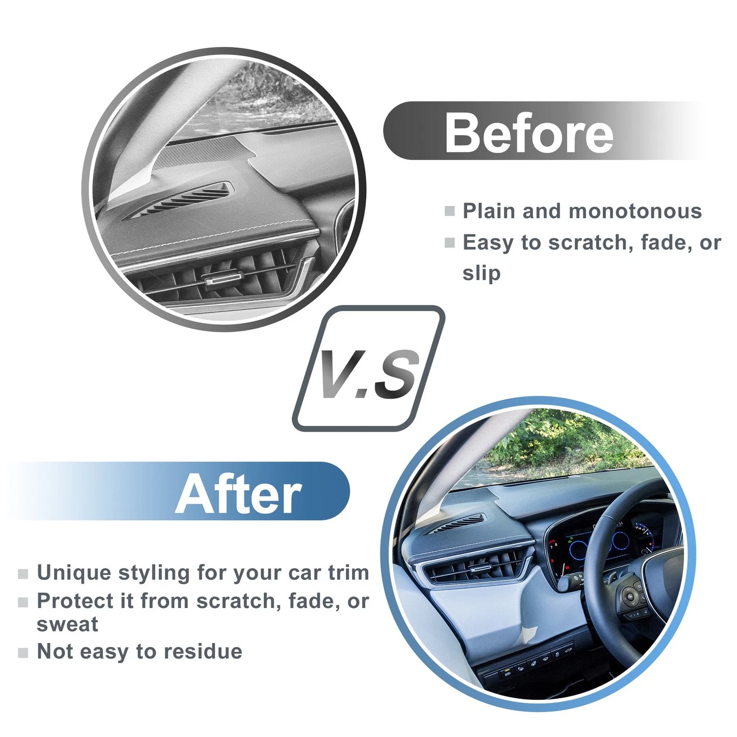 Air Condition Outlet Vent Trim Cover Frame Black for Toyota Corolla
