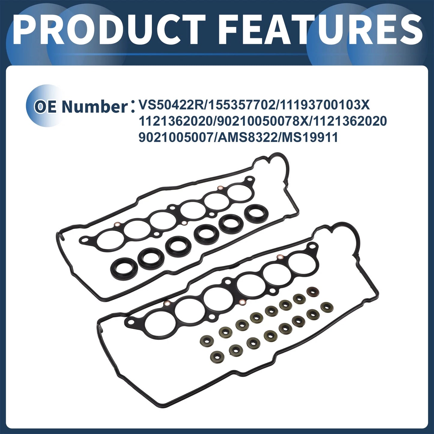 Valve Cover Gasket Set for Toyota 4Runner 1996-2002 3.4L V6 VS50422R