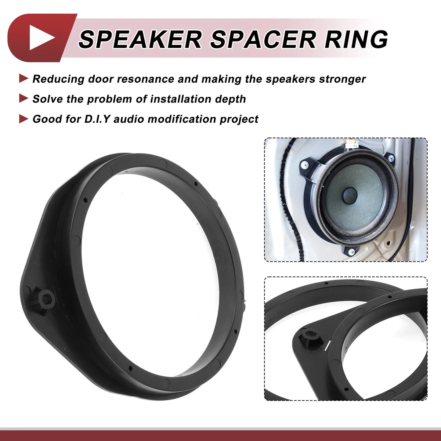 6.5" Speaker Spacer Ring Adaptor for Chevrolet Colorado (2015-2020) - 2 Set