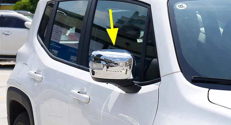 Chrome Side Mirror Cover Trim for Jeep Renegade (2015-2018) 2 x ABS