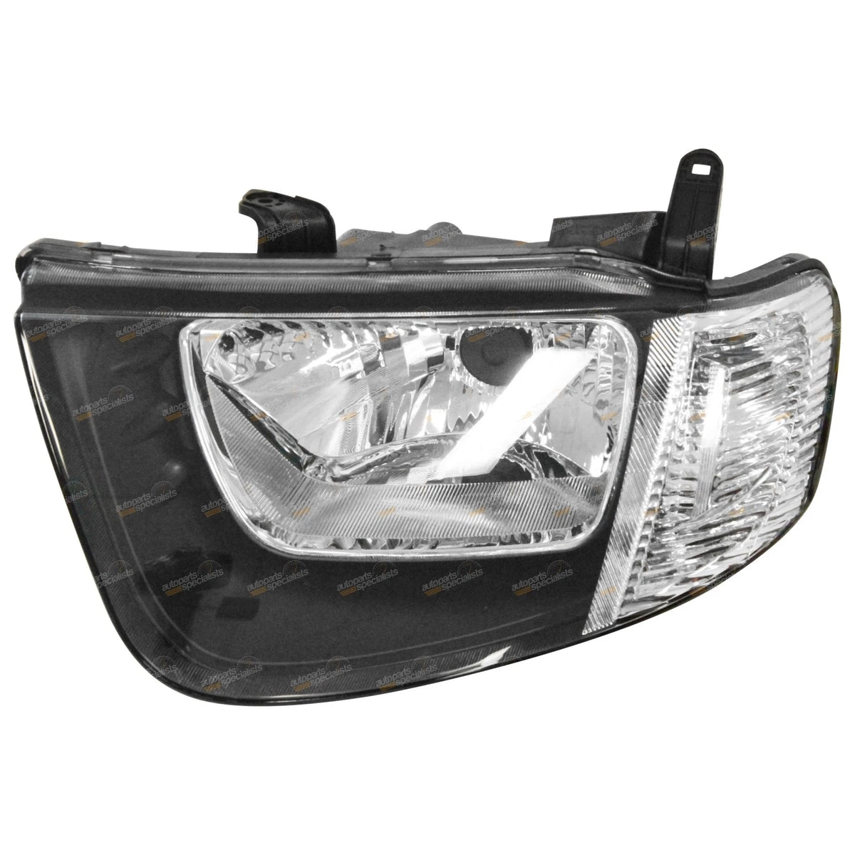 LH+RH Headlights Pair W/Clear Flasher for Mitsubishi Triton ML GL GLX Ute (2006-2009)