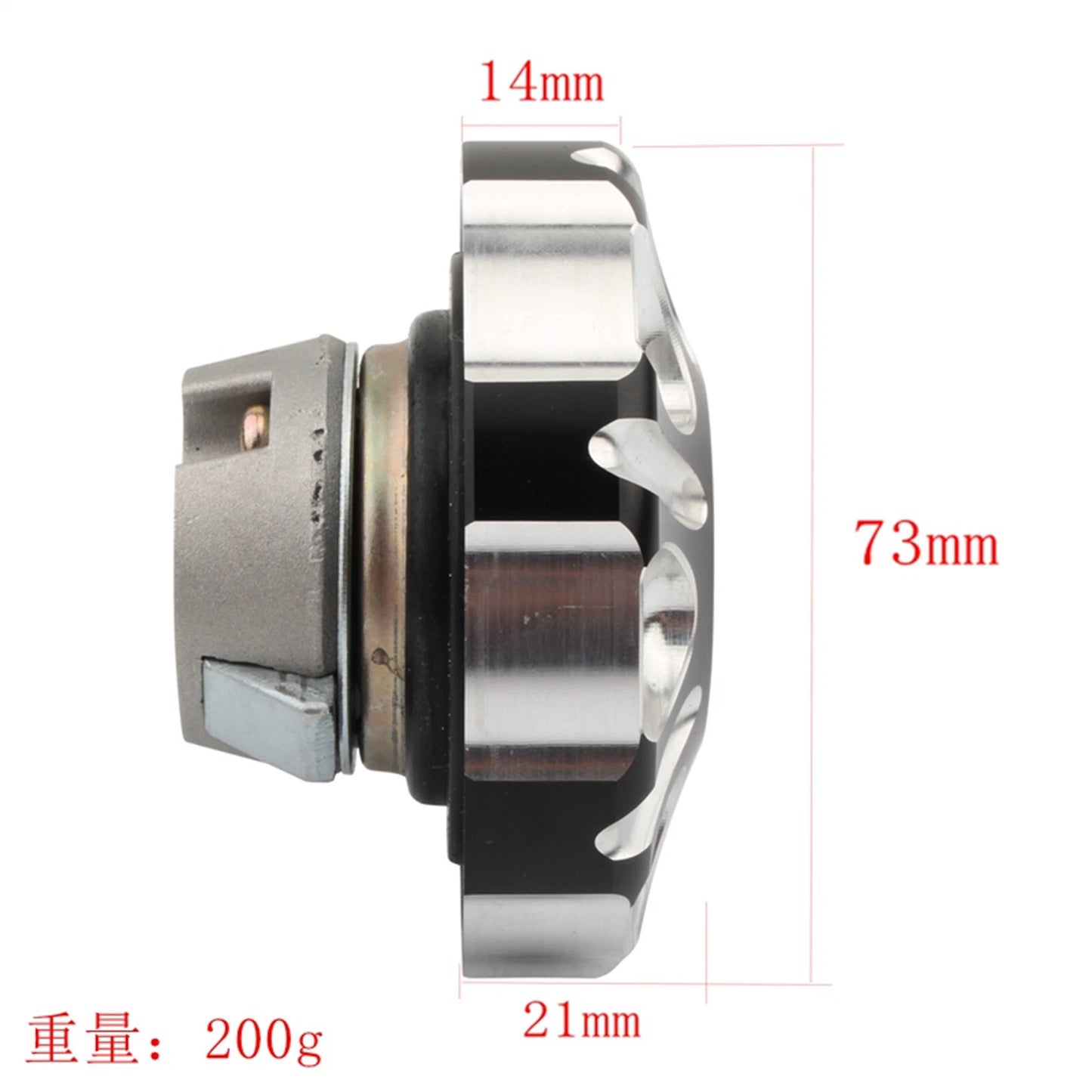 Fuel Gas Oil Tank Cap for Harley Street XG500 XG750 (2015-2019) Black Aluminum