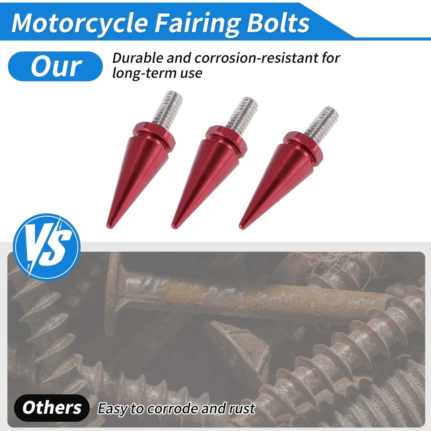 Bolts Windshield Red for Harley Davidson Street Glide (1996–2013)
