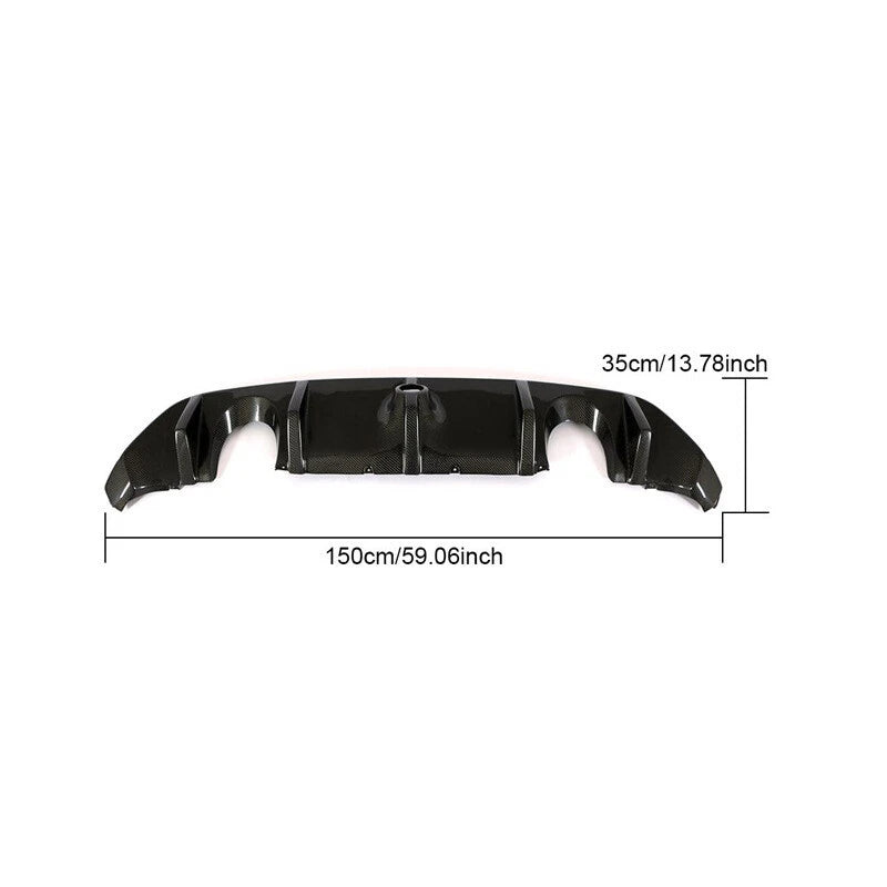 Carbon Fiber Rear Diffuser Bumper Lip for Ford Focus RS 2016-2018