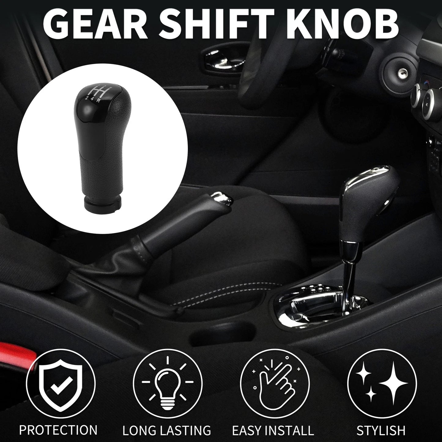 5 Speed Manual Gear Shifter Knob for Ford Fiesta MK6 (2001-2010)