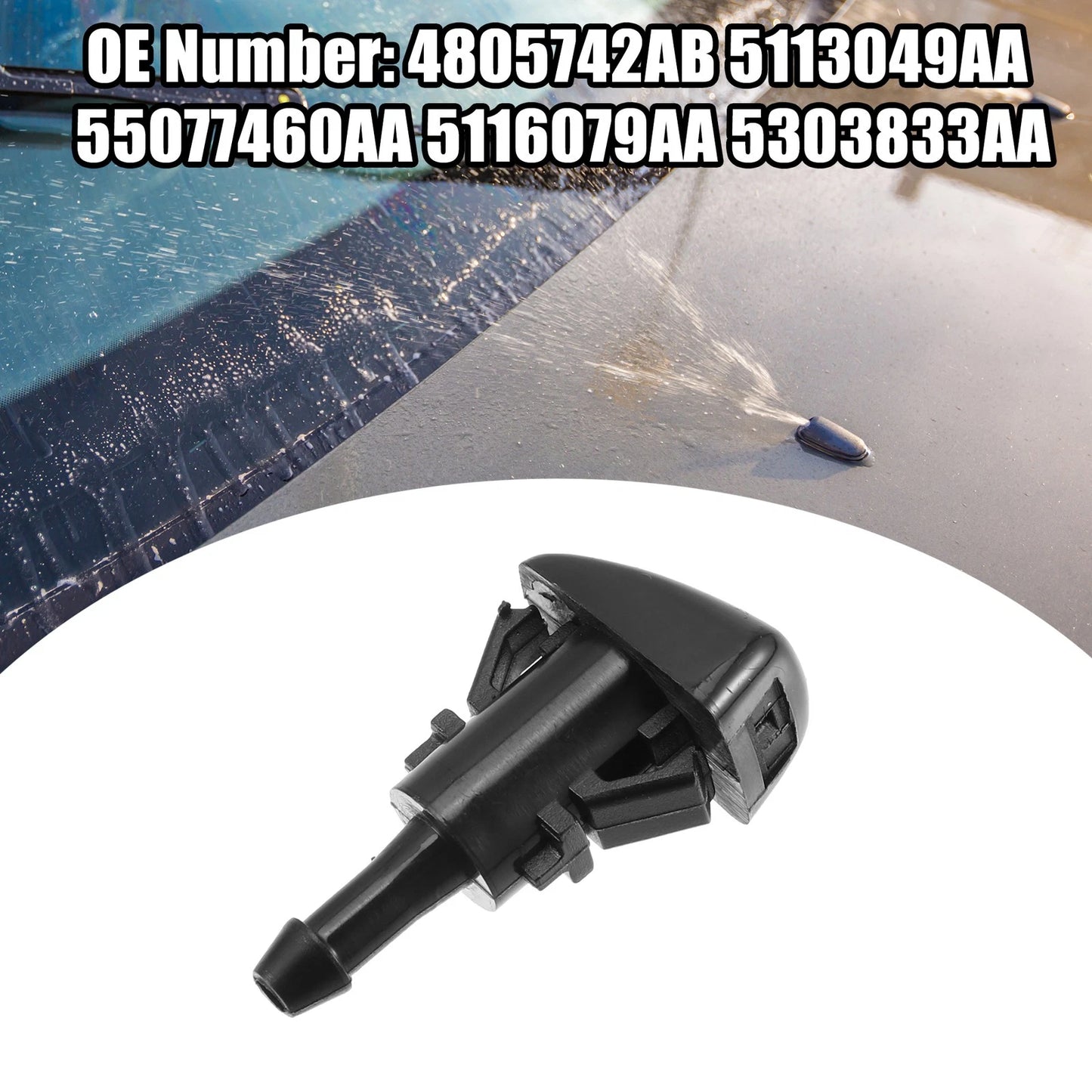 8pcs Windshield Washer Nozzle Wiper Spray Jet for Dodge Caliber (2007-2012)