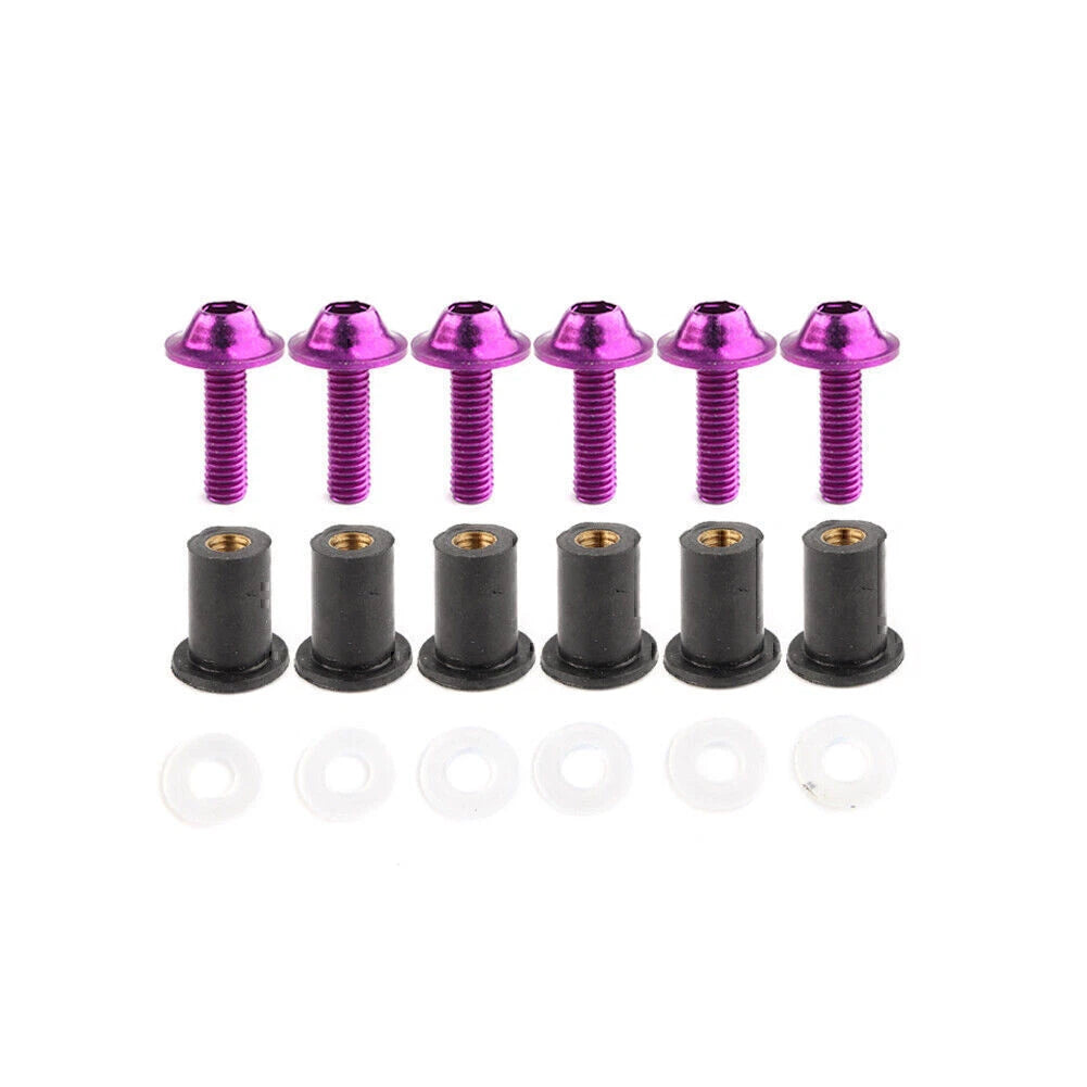 Windscreen Fixing Kit Purple Bolts for Honda CBR250 300 650 900