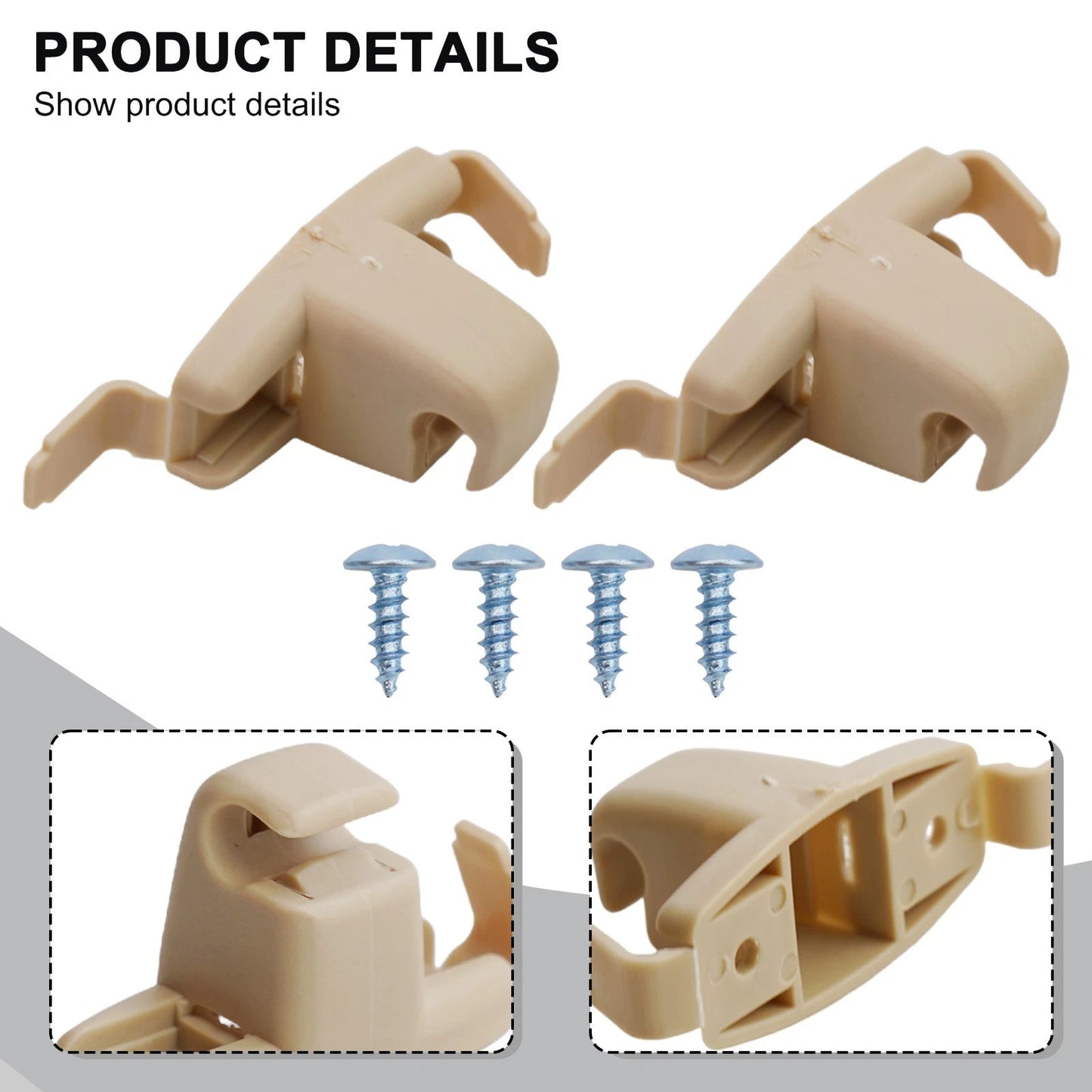 2 x Bracket Holder Sun Visor Clips Visor Splint for ABS&Metal (1999–2006)