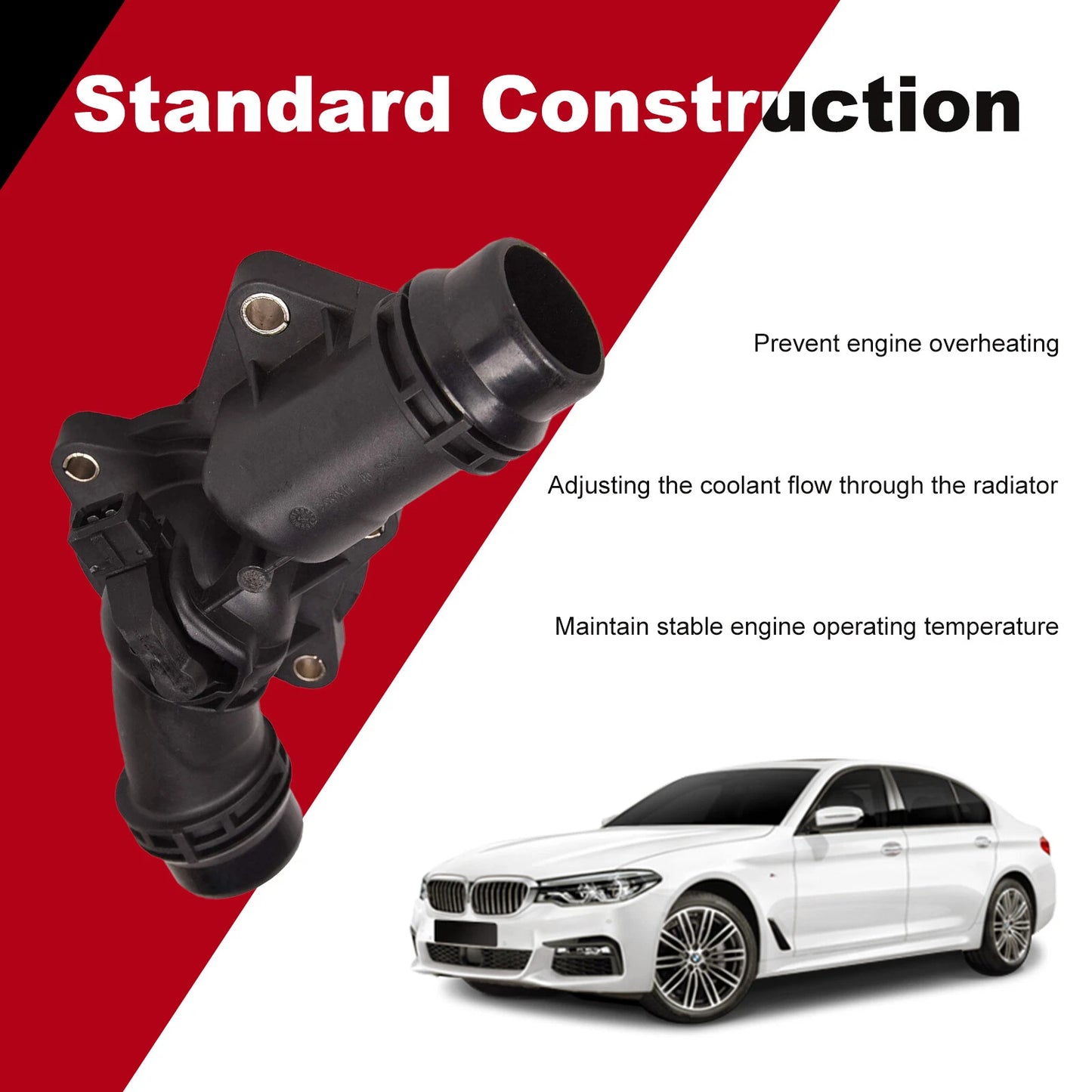 Engine Thermostat Housing Assembly w/ Gasket for BMW X3 X5 Z4 E39 E46 E53