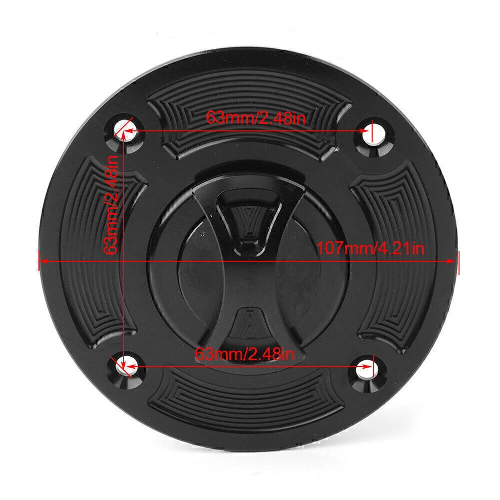 Fuel Gas Tank Cap Cover for Suzuki TL1000S GS500 GSXR600 GSXR750 GSXR1000 SV650 (1997-2008)