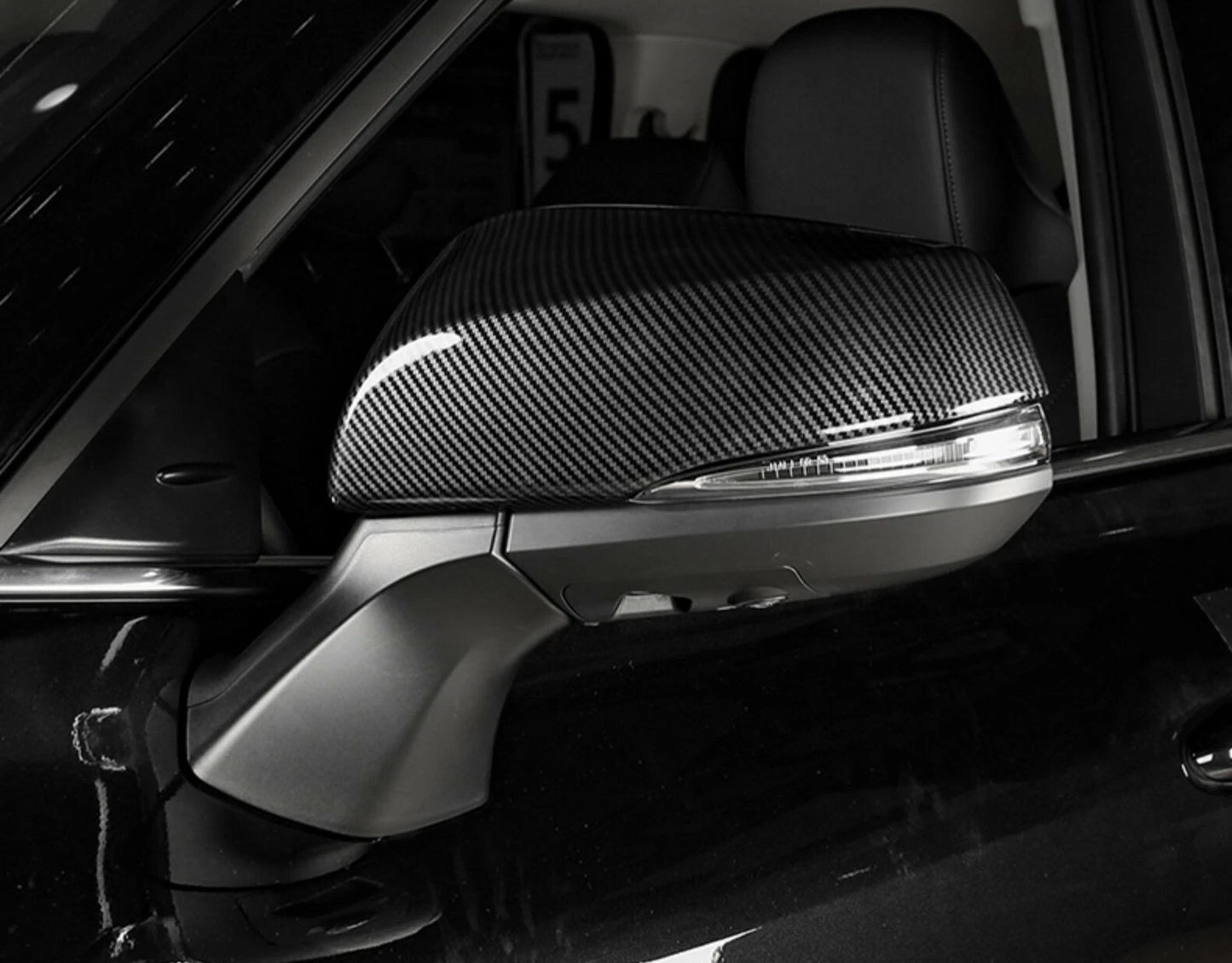 Carbon Fiber Mirror Cover Trim for 2020-2023 Toyota Highlander 2 x PCS