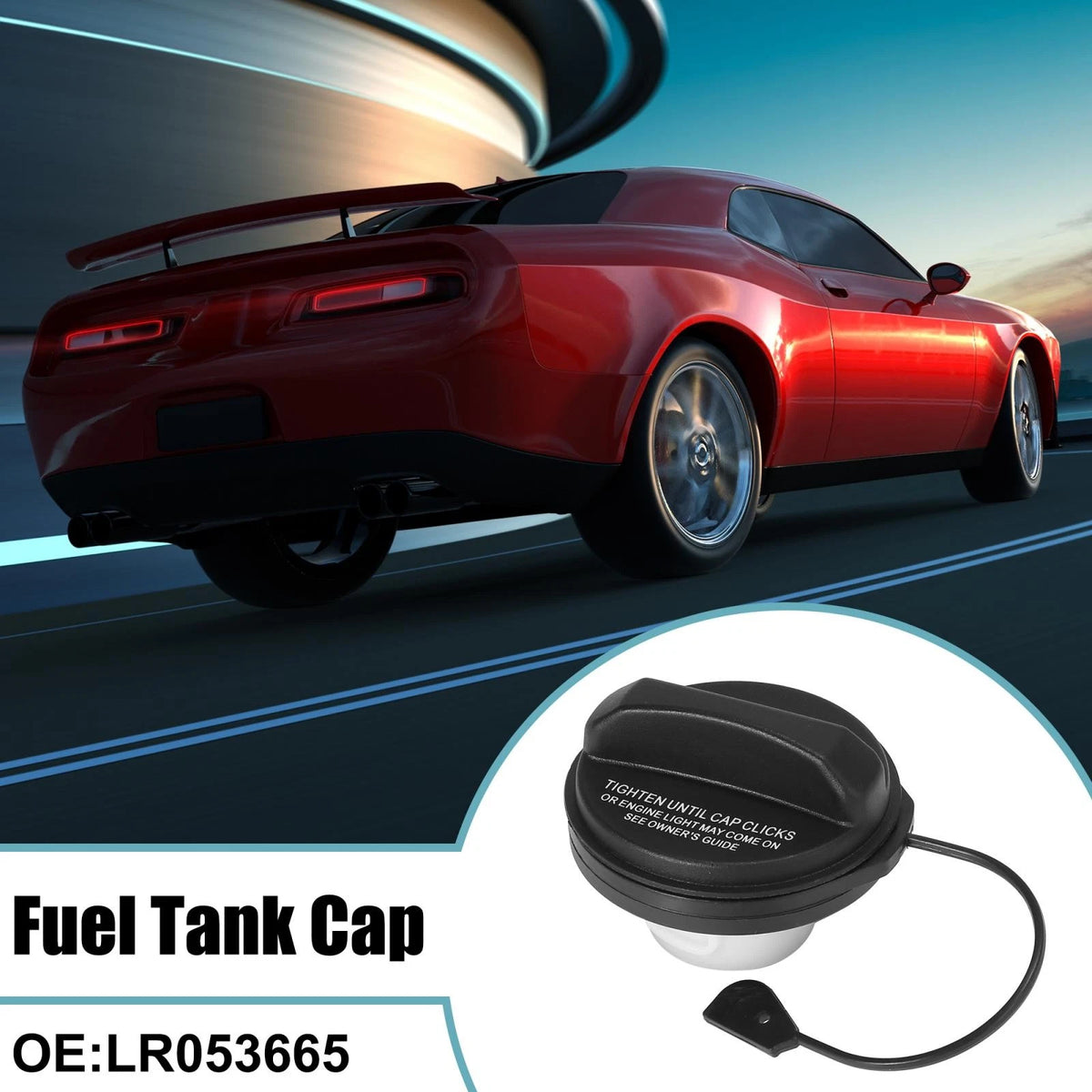 Black Engine Oil Fuel Tank Cap Cover for Land Rover (2005-2013)