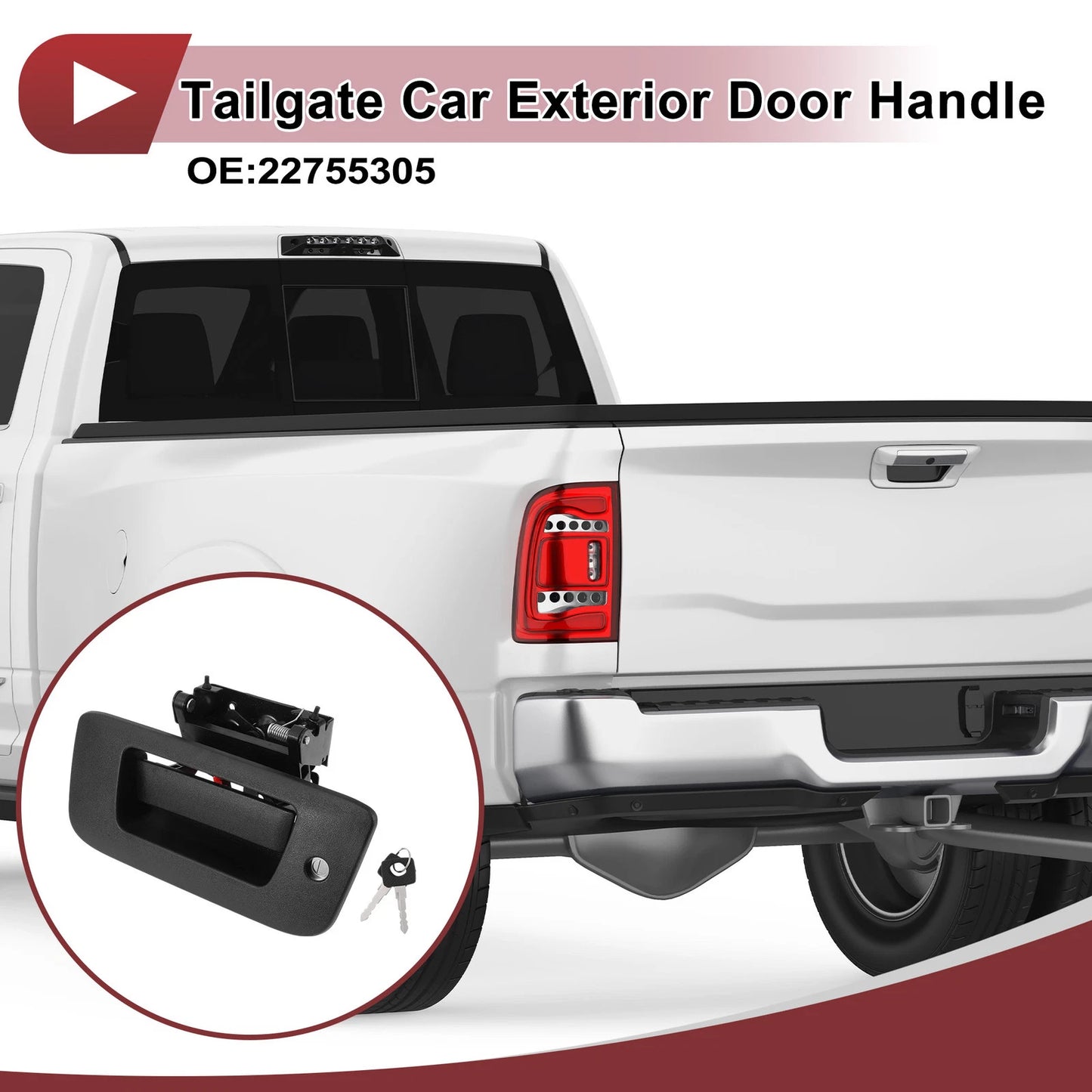 Tailgate Exterior Door Handle for Chevrolet Silverado 1500