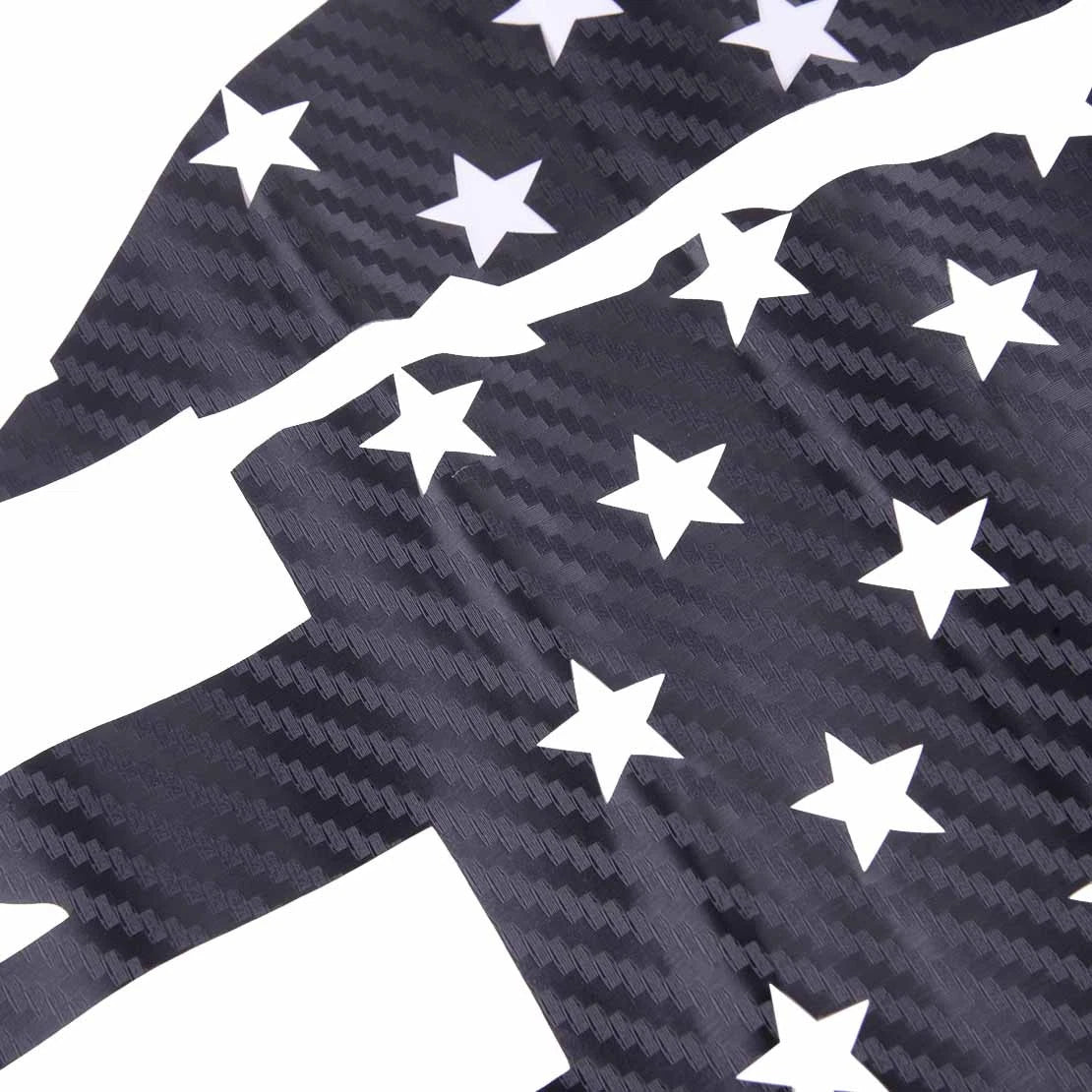 2 x Carbon Fiber Style Rear Window Flags Stickers for Dodge Challenger