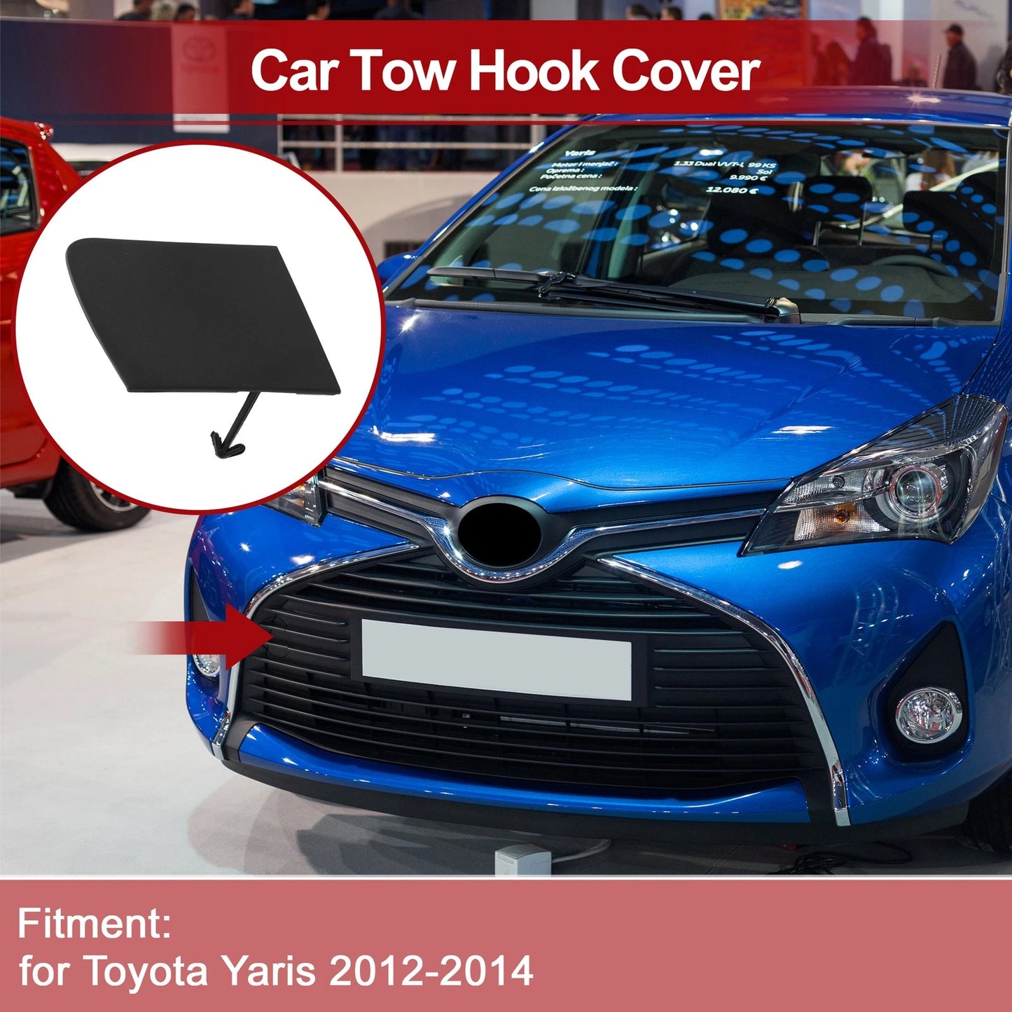 Right Front Tow Hook Cover for Toyota Yaris (2012-2014)