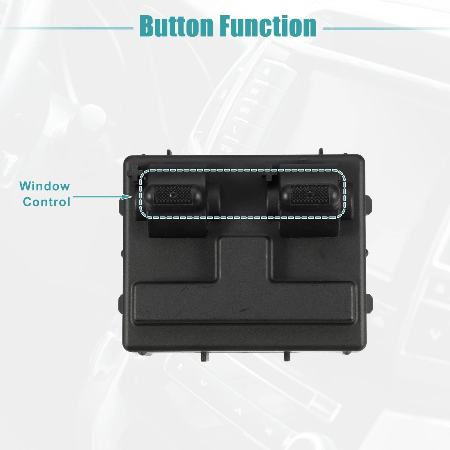 Front Left Driver Side Master Power Window Switch for Jeep Wrangler (2007-2018)
