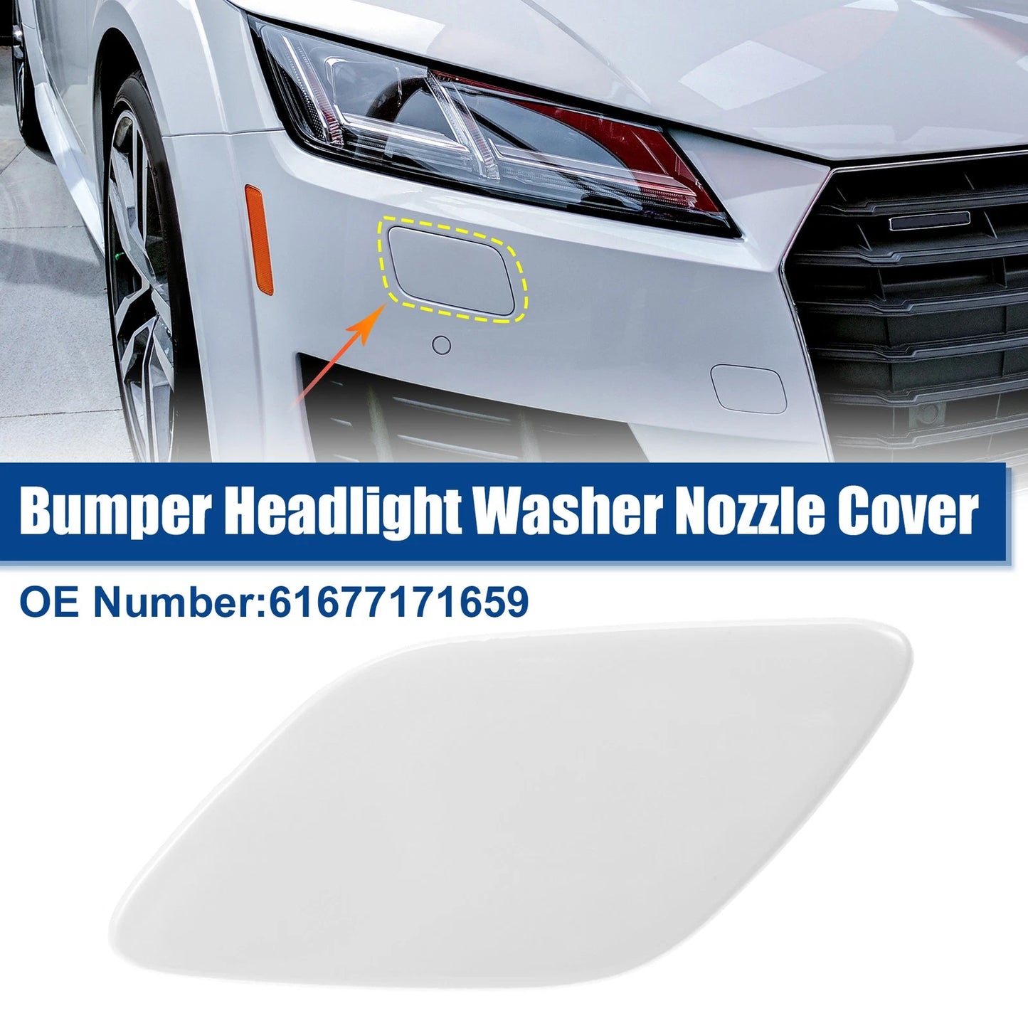 Front Bumper Headlight Washer Nozzle Cover for BMW 335i (2007-2013)