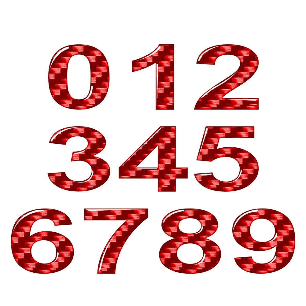 Carbon Red Window Door Wall Car Badge Emblem Decal Sticker for Make & Model