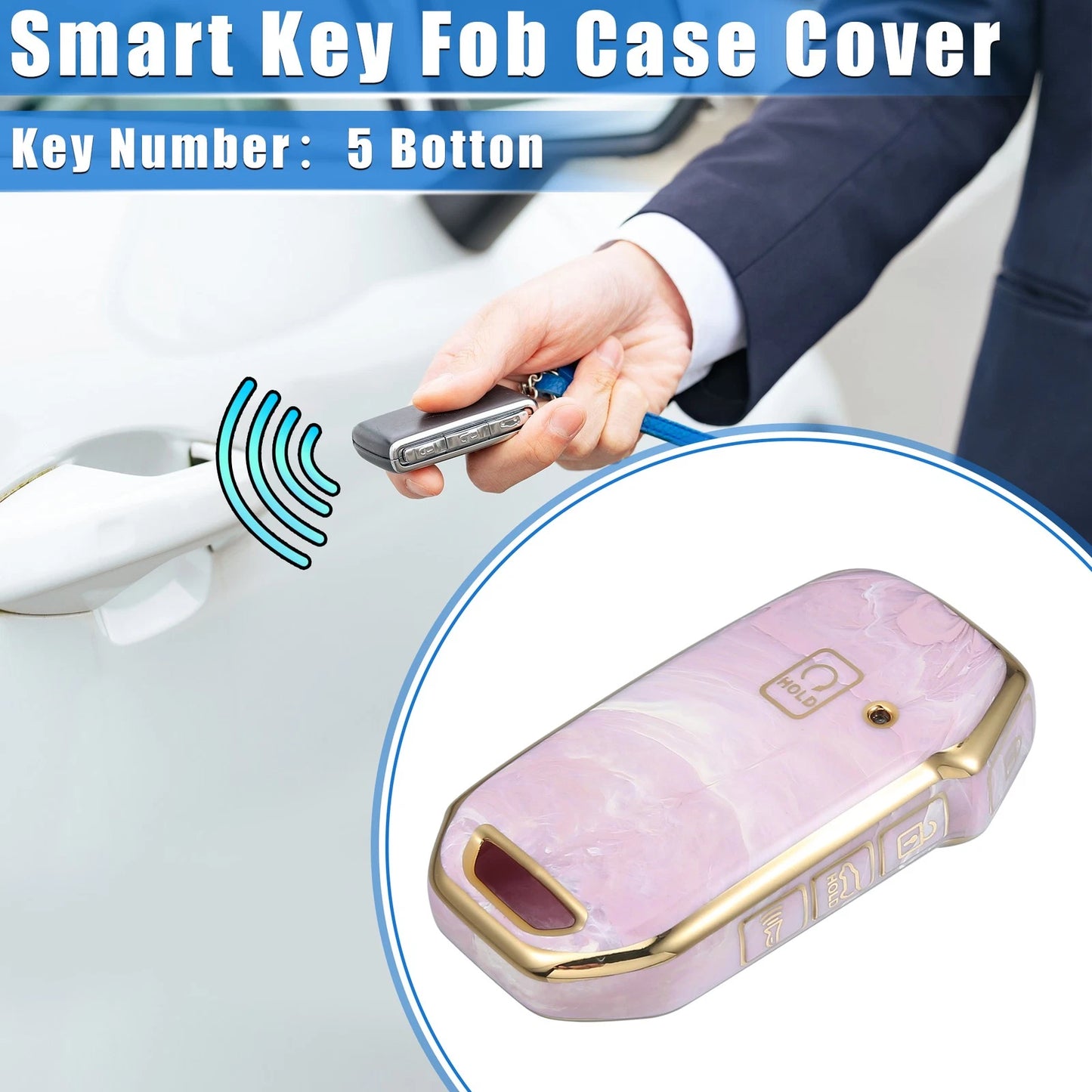 Kia Soul Key Fob Cover Protection 2020-2022 Durable TPU Pink