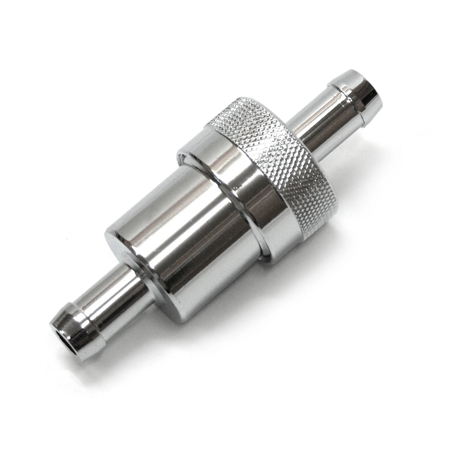 Fuel Filter 3/8" Inlet & Outlet Chrome