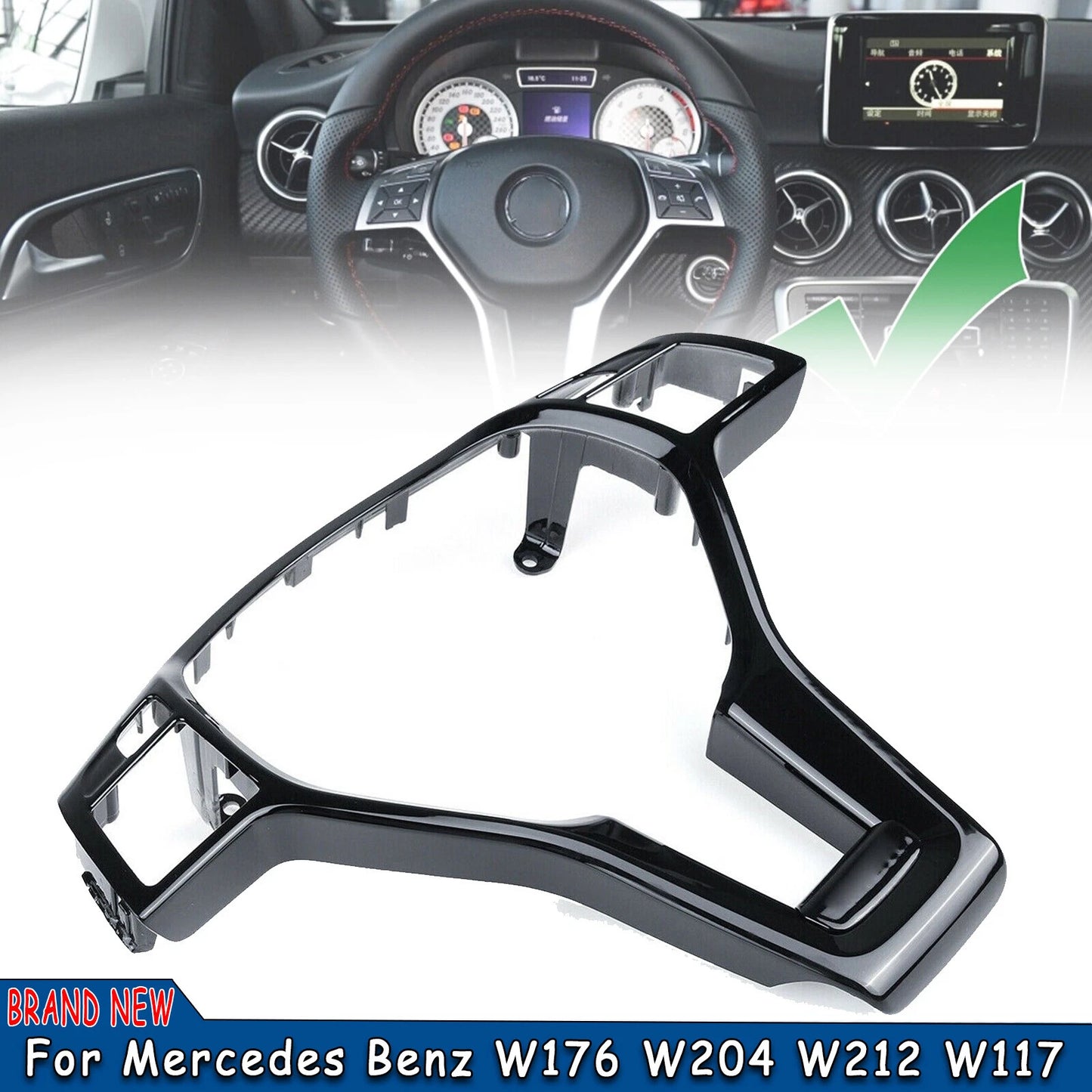 Steering Wheel Cover for Mercedes Benz W176 W204 W212 AMG (2012-2013)