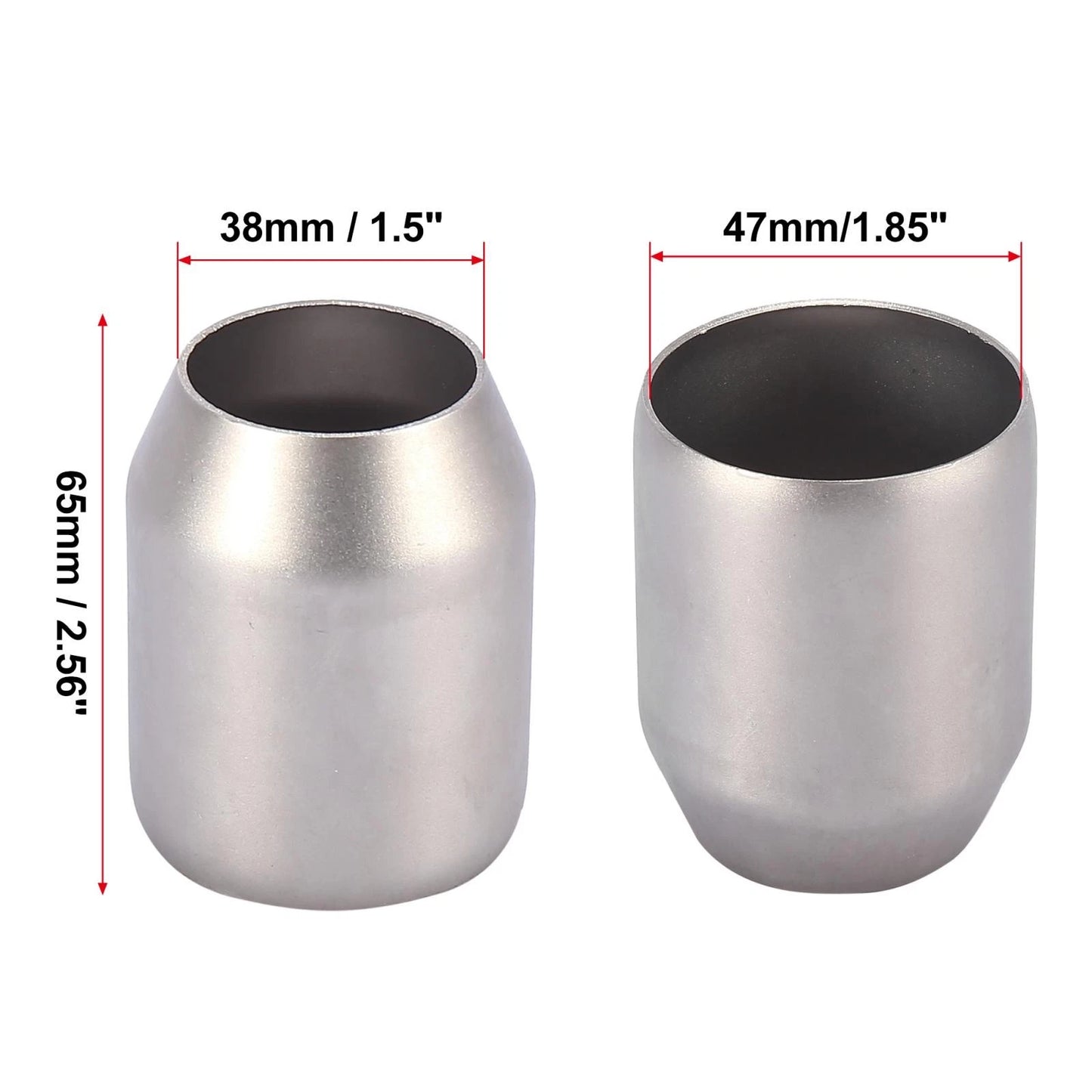 Exhaust Pipe Adapter 38-47mm 1.5-1.85 Muffler Connector for Motorcycle