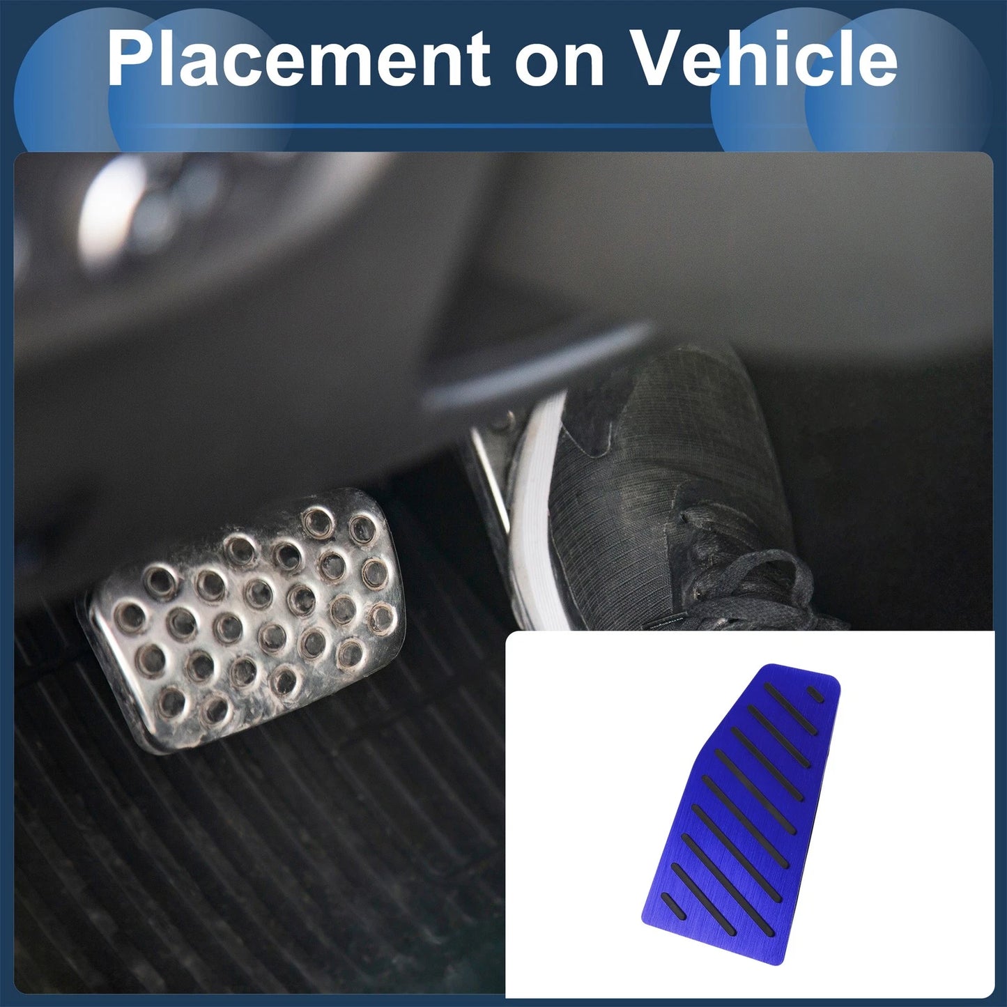 Footrest Pedal Pads Foot Rest Dead Pedal Pad Cover for Toyota RAV4 Blue