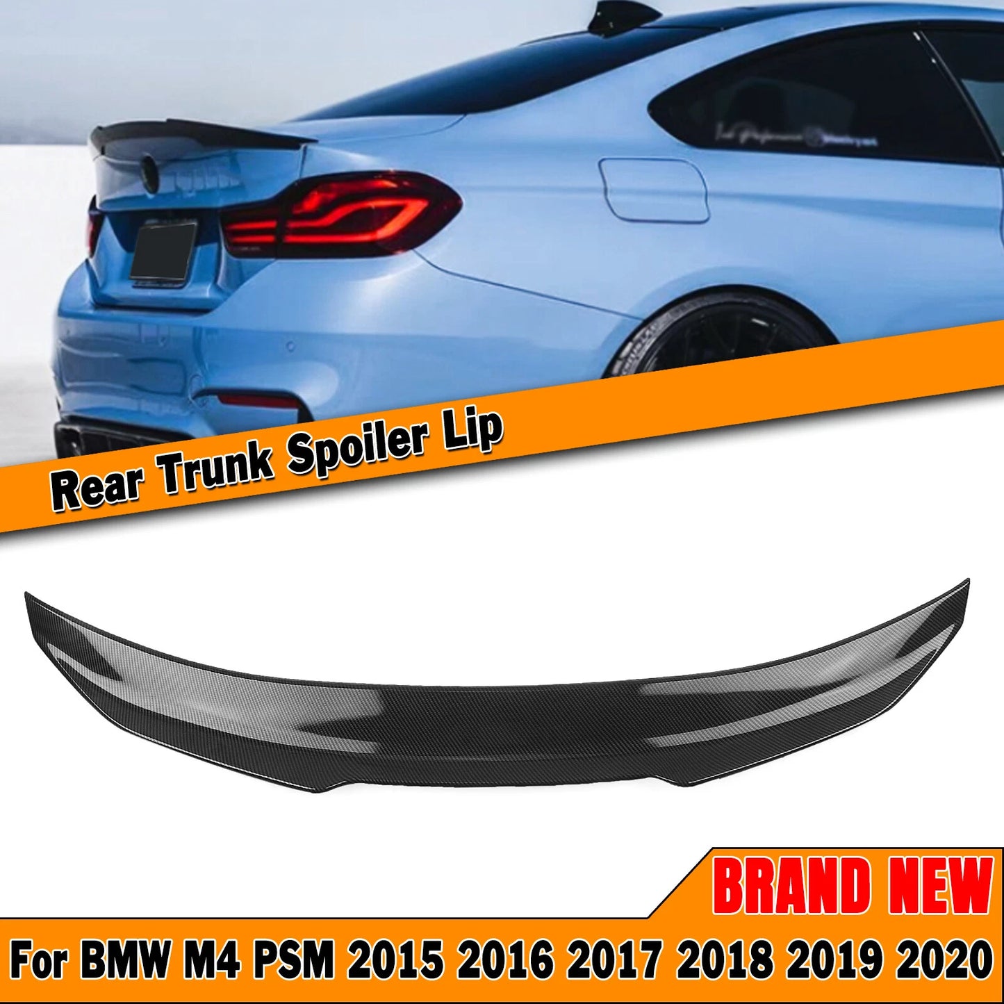 Rear Boot Spoiler Lip for BMW F82 M4 PSM Coupe (2015-2020)