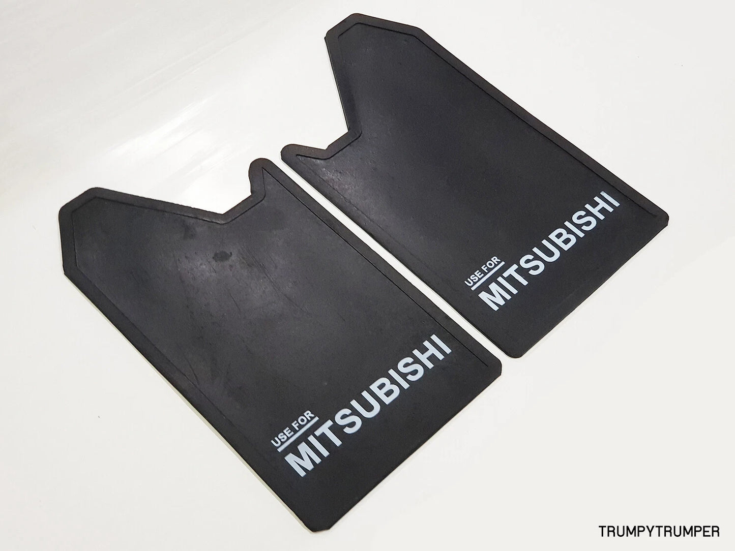 Mud Flaps for Mitsubishi 4WD 4X4 Off-Road Truck - Black Rubber