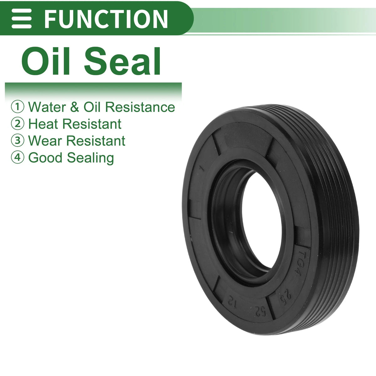 Oil Seal 25x52x12mm NBR Rubber Black for Make Model