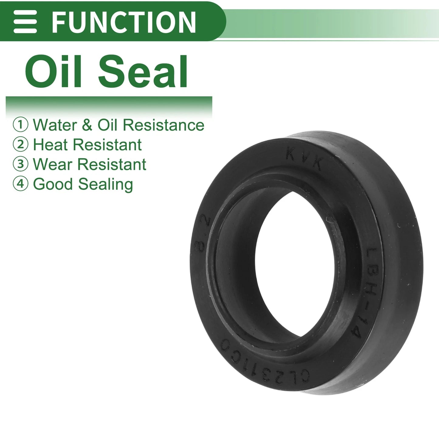 Oil Seal 14x22x4.5mm Rotary Shaft Seal NBR Black 5 Pcs