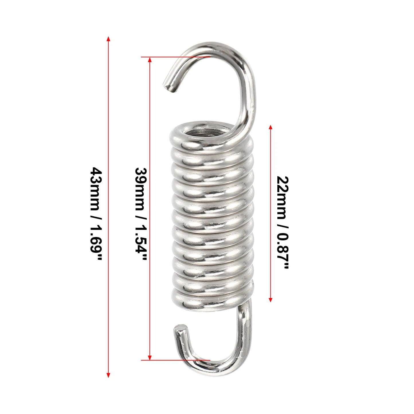 43mm 1.69in Cycle Muffler Exhaust Pipe Spring 4 for Make Model