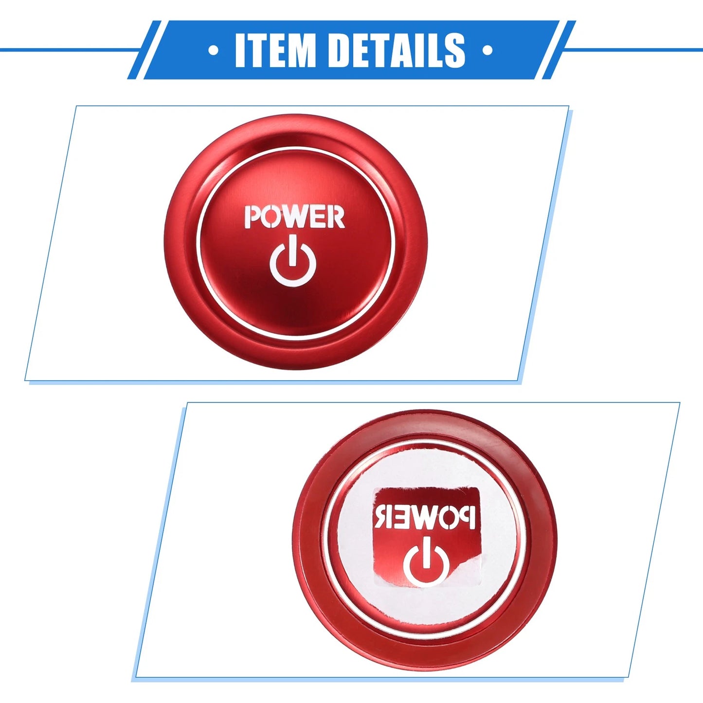 2 x Car Engine Start Ignition Power Button Covers for Toyota Sienna (2022-2023)