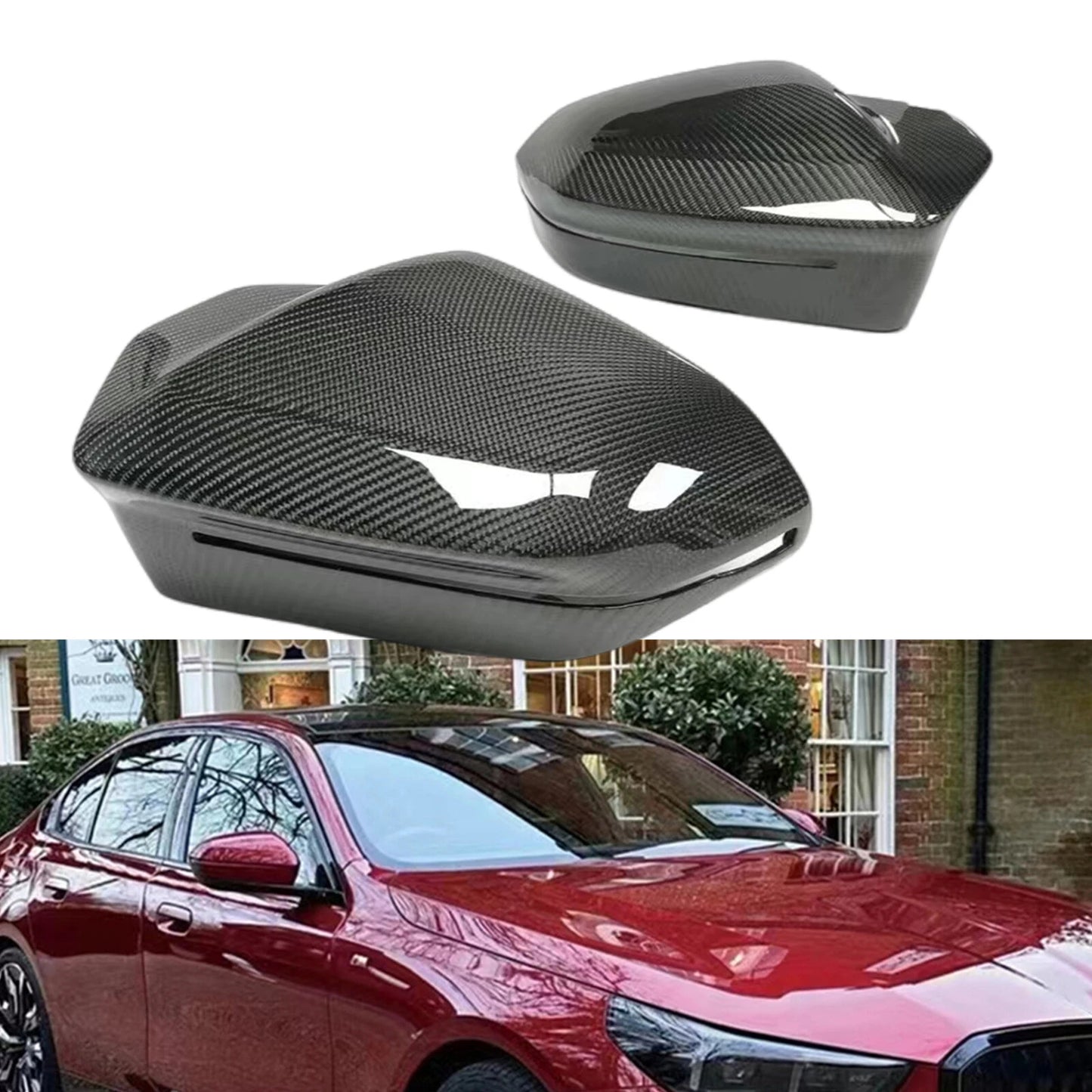 Carbon Fiber Side Mirror Covers for BMW 5 Series G60 G61 (2023-UP)