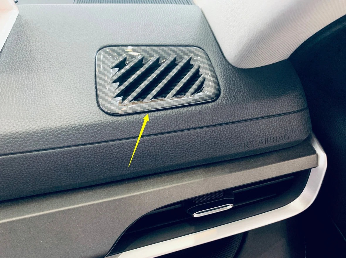 Carbon Fiber Dashboard Air Outlet Vent Cover Trim for Toyota Highlander (2020-2023)