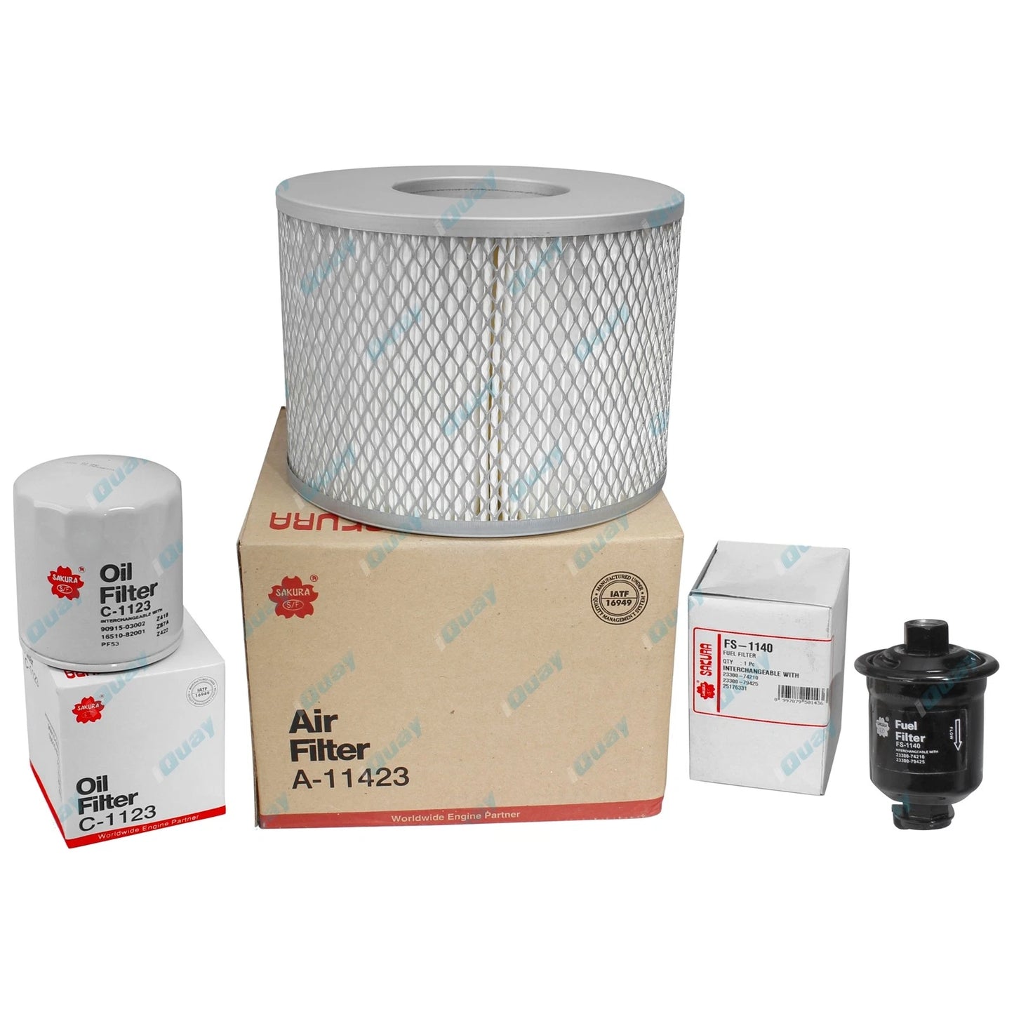 Oil Air Fuel Filter Service Kit for Hilux VZN167 V6 3.4L (2002-2005)