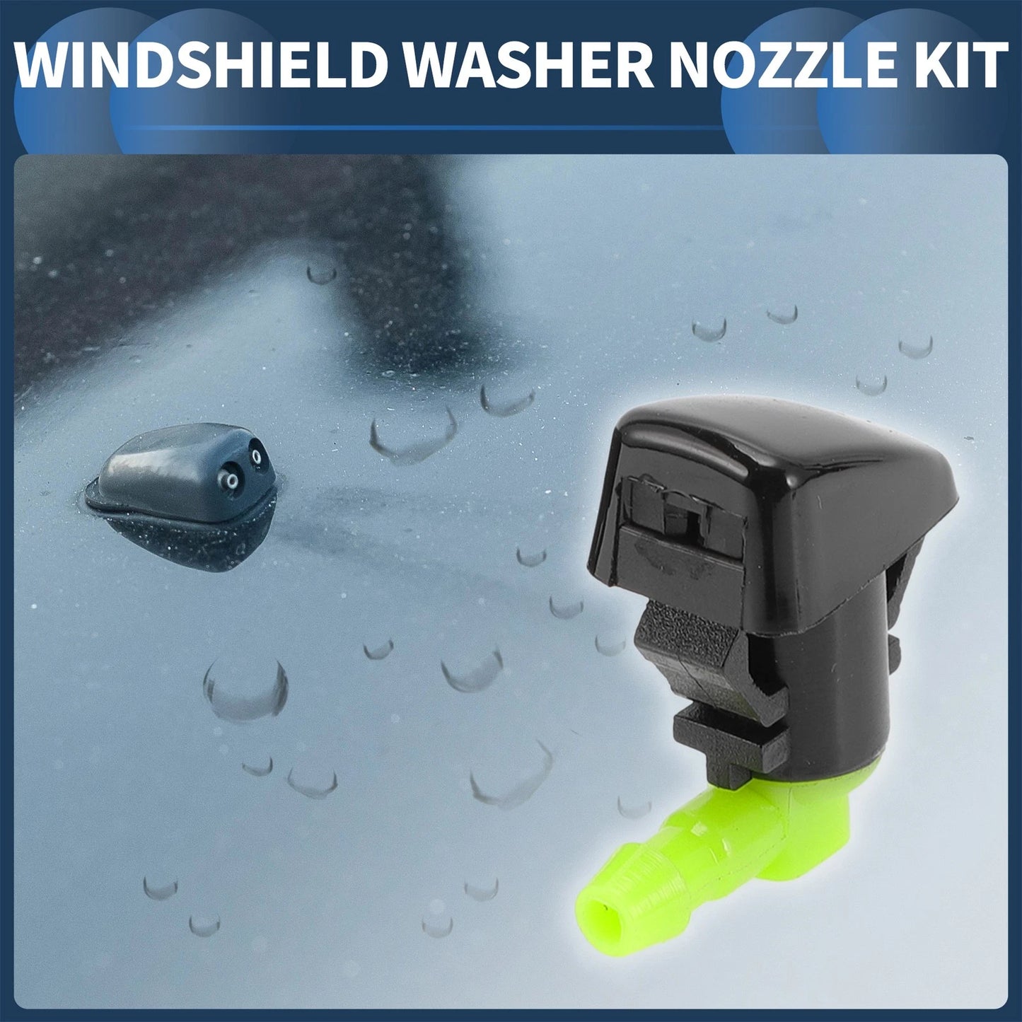 Front Windshield Washer Nozzles Set for Ford Edge (2007-2011)