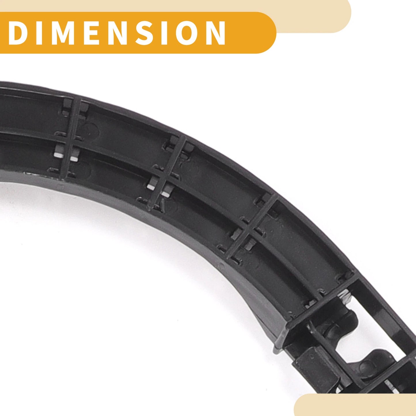 LH Rear Bumper Support Bracket for Honda Civic (2006-2011) 1 Pc Black ABS