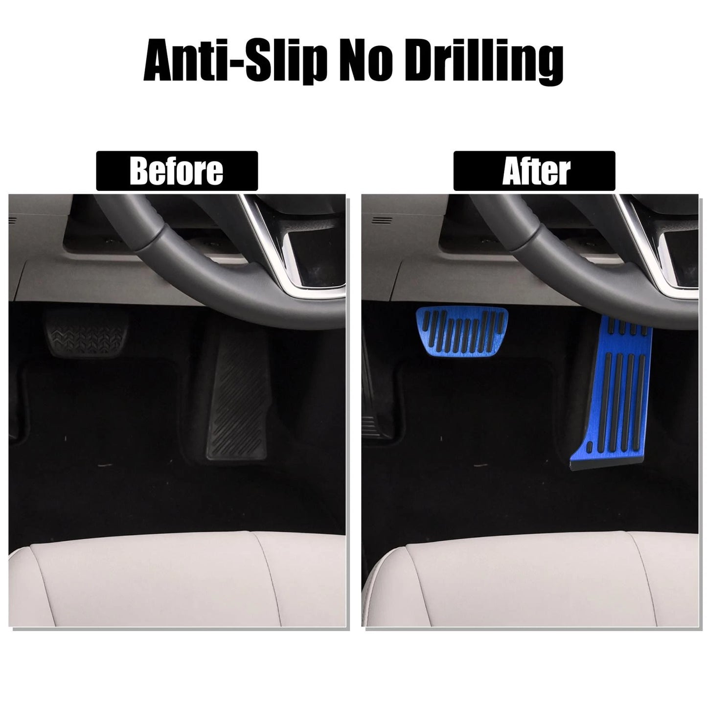 Anti Slip Brake and Gas Accelerator Covers Foot Pedal Pad for Toyota Blue
