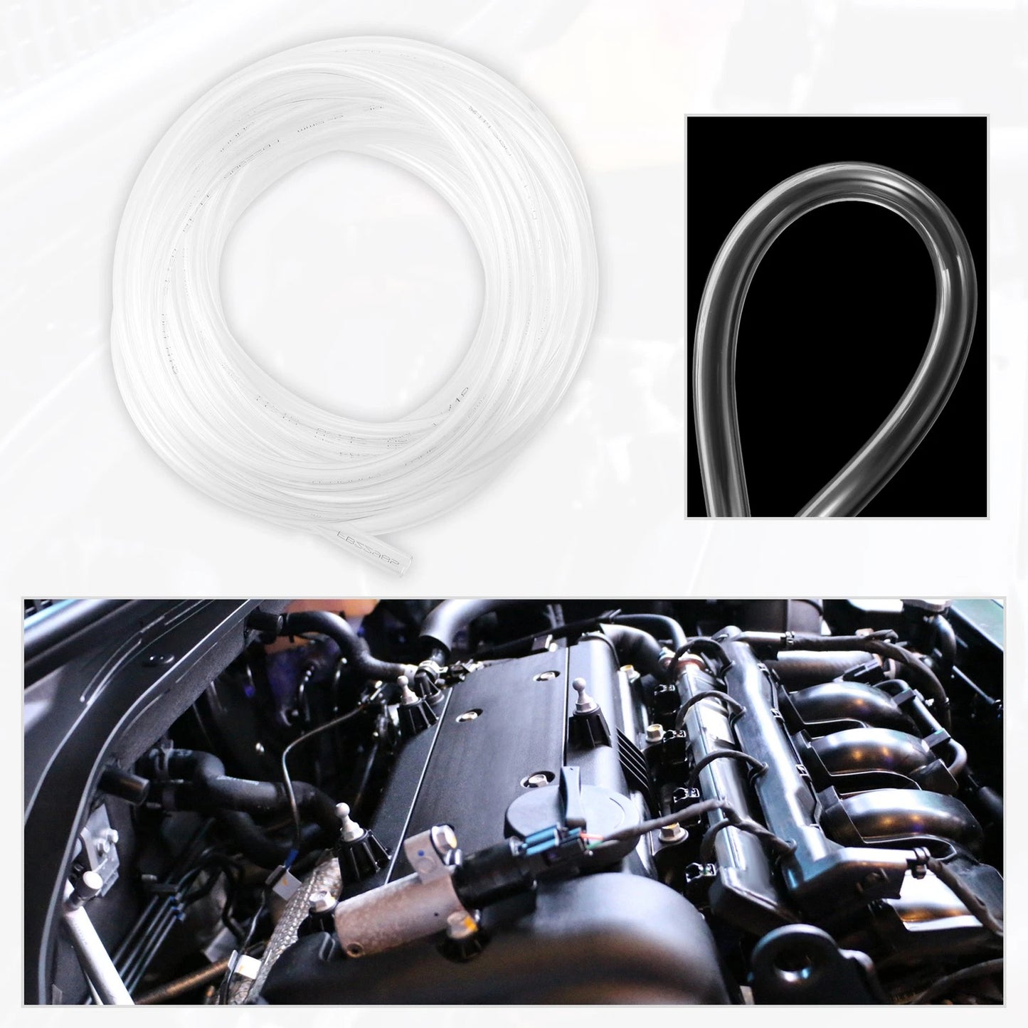 Vent Line Hose for Motorcycle Dirt Bike Fuel Tube 0.31'' x 20ft Clear
